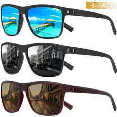 Square Polarized Sunglasses for Men Outdoor Fishing Sun Glasses