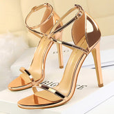 Women Fetish 8cm 11cm High Heels Summer Mid Low Heels Champagne Gold