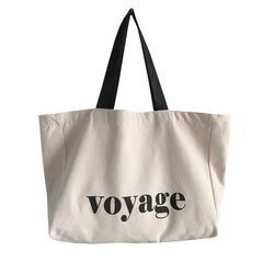 Letter Voyage Canvas Handbag Shoulder Bag Bags For Women Large Capacity Travel