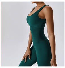 Women's Yoga One Piece Tracksuit Jumpsuit Seamless Sportswear Yoga Suit Gym