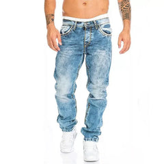 Mens Jeans Brands Straight Stretch Slim Jean Homme Pantalones Hombre Casual Pants