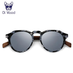 Sunglasses Women Men's Sun Glasses Walnut Wood Round Eyeglasses