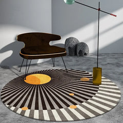 Crystal Velvet Round Carpet Light Luxury Office Desk Chair Non-Slip Mat Table