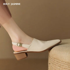 Office Ladies Casual Women Sandals Concise Spring Summer Pointed Toe High heel