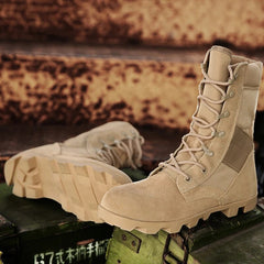 Genuine Leather Male Military Boots Desert Combat Botas Outdoor Hiking Boots