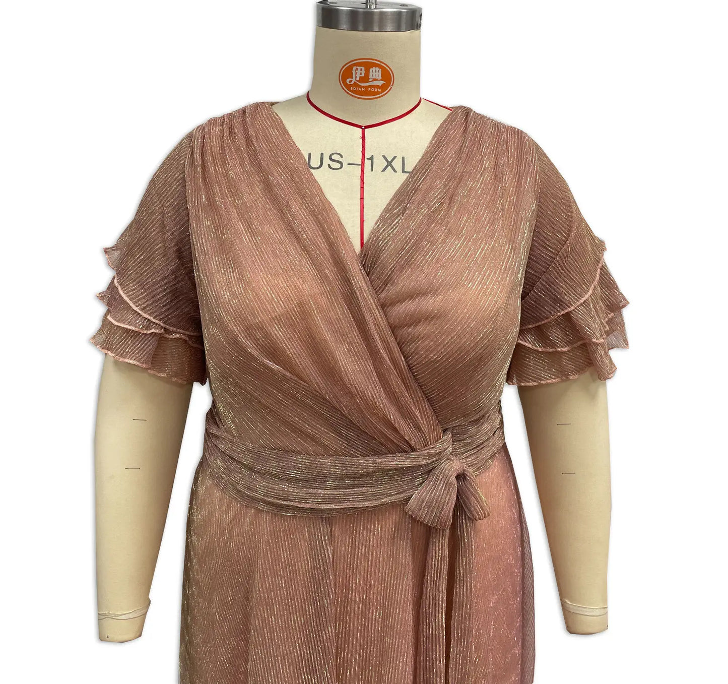 Women's Long Dresses Plus Size V-neck Party Dresses Fashion Solid Color