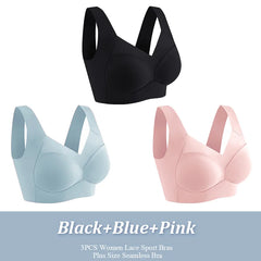 Bras Plus Size Seamless Lace Bra Bralette Backless Lady Brassiere Vest Female