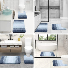 Bath Mat U-Shaped Extra Soft Bathroom Rug Absorbent Bathroom Carpet