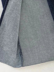 Evening Dresses: Strapless Backless Zipper Split Dress Party Blue Denim Female