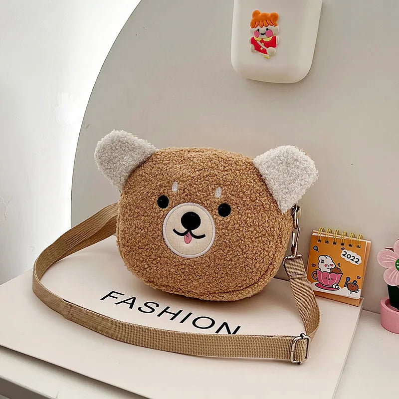 Japanese Style Kawaii Bag Women Cartoon Plush Shoulder Bag For Women