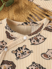 Baby Boys Newborn Soft Long Sleeve Open Stitch 2pcs Pantsuits Casual Daily For Autumn +Hat