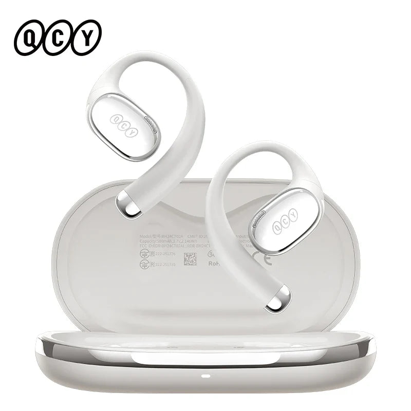 QCY Crossky R70 Open-Ear Wireless Headphones Hi-Res with LDAC OWS Earphones Bass Boost Bluetooth 6.0 Earhook Sport Earbuds 52Hrs