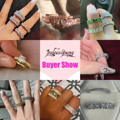 Cubic Zirconia Engagement Rings for Women Marquise Crystal Wedding Ring Party