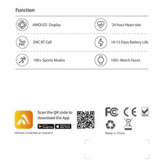 Pinteek Smartwatch Bluetooth Call Smartwatch Touch Dial for Android Music Fitness Tracker Sports Watches Compatible Strava