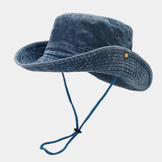 Four Seasons Cotton Solid Bucket Hat Fisherman Hat Outdoor Travel Sun Cap
