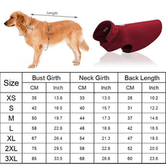 Reversible Pet Jacket Winter Warm Fleece Dog Clothes for Small Medium Large Dogs