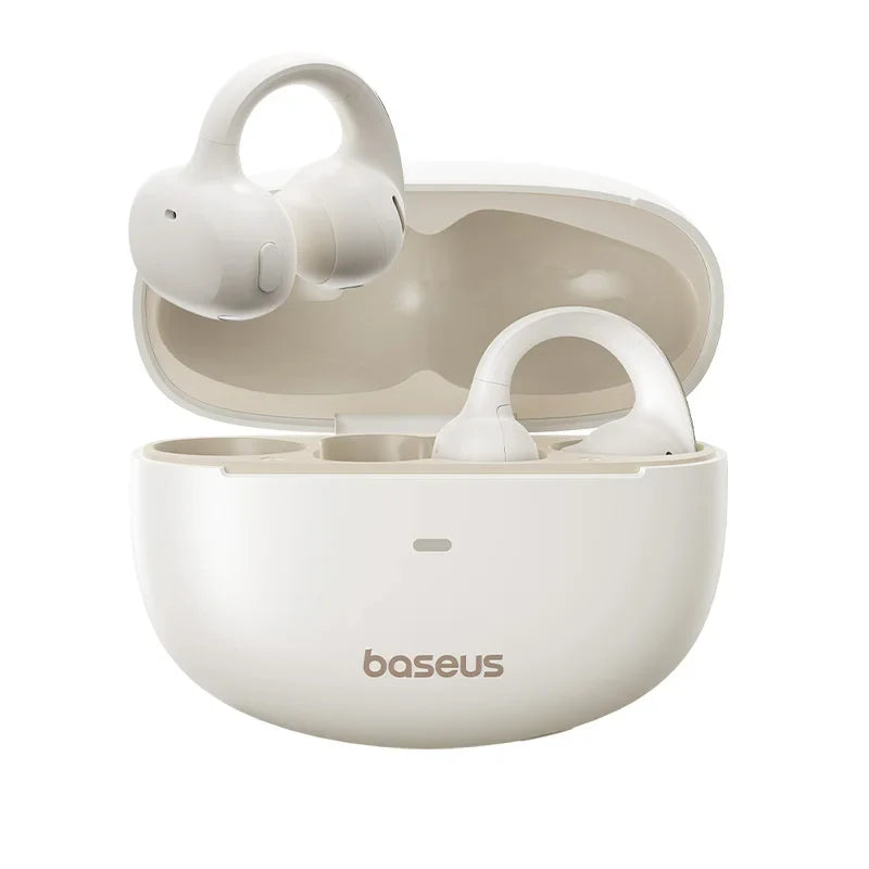 Baseus Bowie MC1 Ear Clip Wireless Earphones Bluetooth 5.4 Open-Ear Headphones Clip-On Sports Earbuds IP57 Waterproof AI-Bass