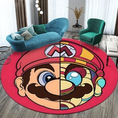 Super Mario cool Art Cartoon Print Round Carpet Living Room,kitchen,Sofa,Table