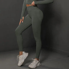 Women Seamless Yoga Pants Fitness Sports Running Sportswear Stretchy Lifting Tights