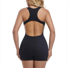 Seamless Backless Jumpsuit Women Tummy Control One Piece Bodycon Stretch