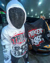 American High Street Fashion Brand Clothing Men Y2k Gothic Punk Letter Print Pullover
