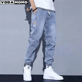 Jeans For Man Clothes Straight Baggy Wide Leg Casual Oversize Pants Vintage