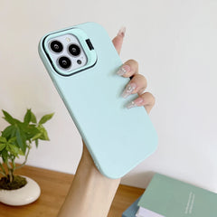Kickstand Phone Case for iPhone 15 Pro Max 16 Pro Solid Color Matte TPU Funda Lens Protector Cover for iPhone 16 15 14 13 12 11