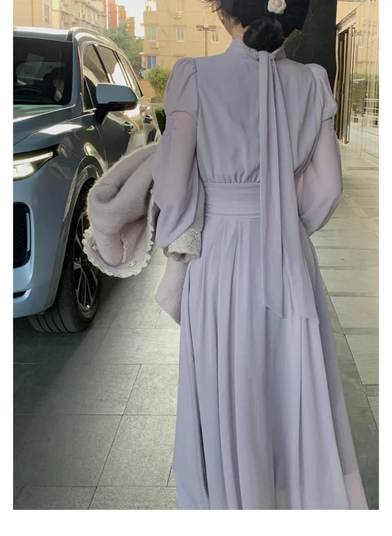 Evening Dresses: Party Midi Dresses Women Long Sleeve