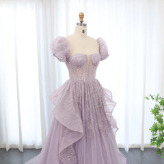 Homecoming Dresses: Elegant Lilac Saudi Arabia Evening Dress for Wedding