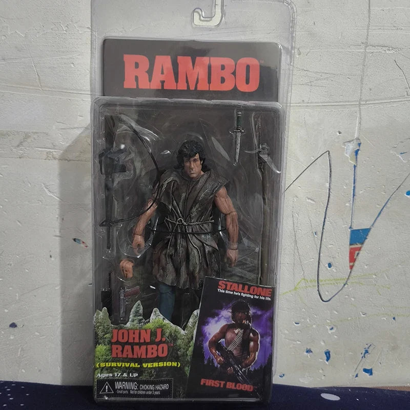 NECA Figure First Blood John J Rambo PVC Action Figure Collectible Model Special Forces Soldier Toys Joint Movable Birthday Gift