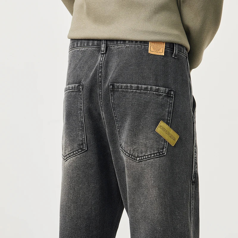 Jeans For Men Baggy Pants Gray Loose Fit Harem Pants Streetwear Fashion