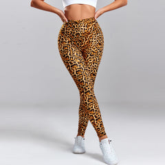 Leopard Print Leggings Women's High Waisted Yoga Pants Fitness Push Up Leggins
