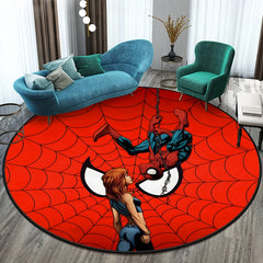 Spider man the hottest movie cartoon Round Carpet for Living Room Rugs Camping Picnic