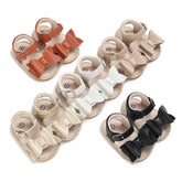 Baby Girls Bowknot Open-Toe Sandals Lightweight Non-Slip Comfy Crib Shoes Summer
