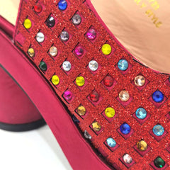 Matching Shoes and Bags: Gold Party Shoe and Bag Set for Wedding Italy Style Italian