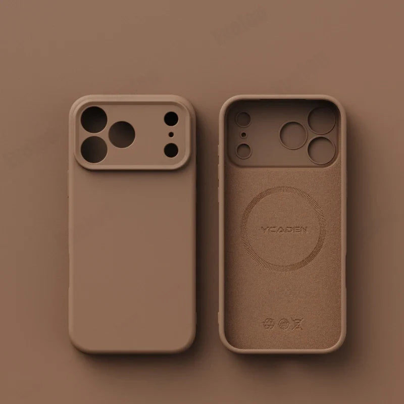 Matte Skin Liquid Silicone Case for Iphone 17 Pro Max Magnetic Magsafe Wireless Charging Candy Bumper for Iphone 17 Air 17pro