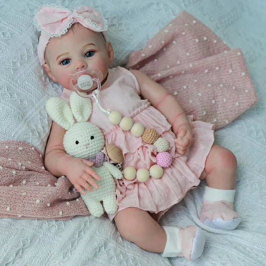 Baby Dolls Like Real Bebe Reborn Silicone Vinyl Full Body 45cm Realistic Newborn Girl Painted Babies Lifelike Doll Toy Gifts