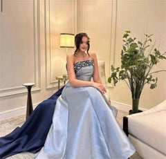 Homecoming Dresses: A-Line Prom Evening Dresses Formal Strapless Beading
