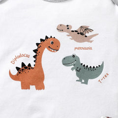 Summer 0-1 Year Olds Cool Boy Outfits Dinosaur Short Sleeve Tops Pants 2pcs Summer Tracksuit Fashion Clothing