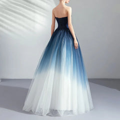 Homecoming Dresses: Starry Sky Gradient Blue Wedding Dresses for Women
