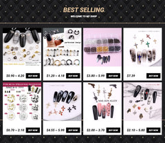 Halloween Gothic Punk Style Nail Charms Design Rhinestone Nail Figures