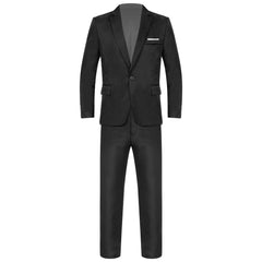 Tuxedo for Mens: Men Gentleman Suit 2Pcs Formal Uniform Long Sleeve Lapel