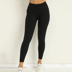 Seamless Yoga Sets Sports Fitness High V Waist Peach Hip-lifting Skinny Running