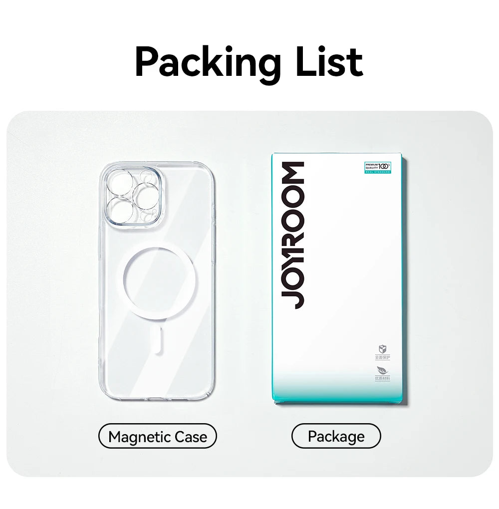 Joyroom for iPhone 17 pro Max Clear Case Compatible with Magsafe Anti-Yellow Magnetic Phone Hard Transparent Case for iPhone 17