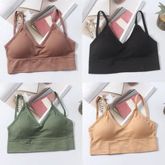 Women Seamless Bra Set, Beautiful Back Cotton Bra Comfortable Breathable