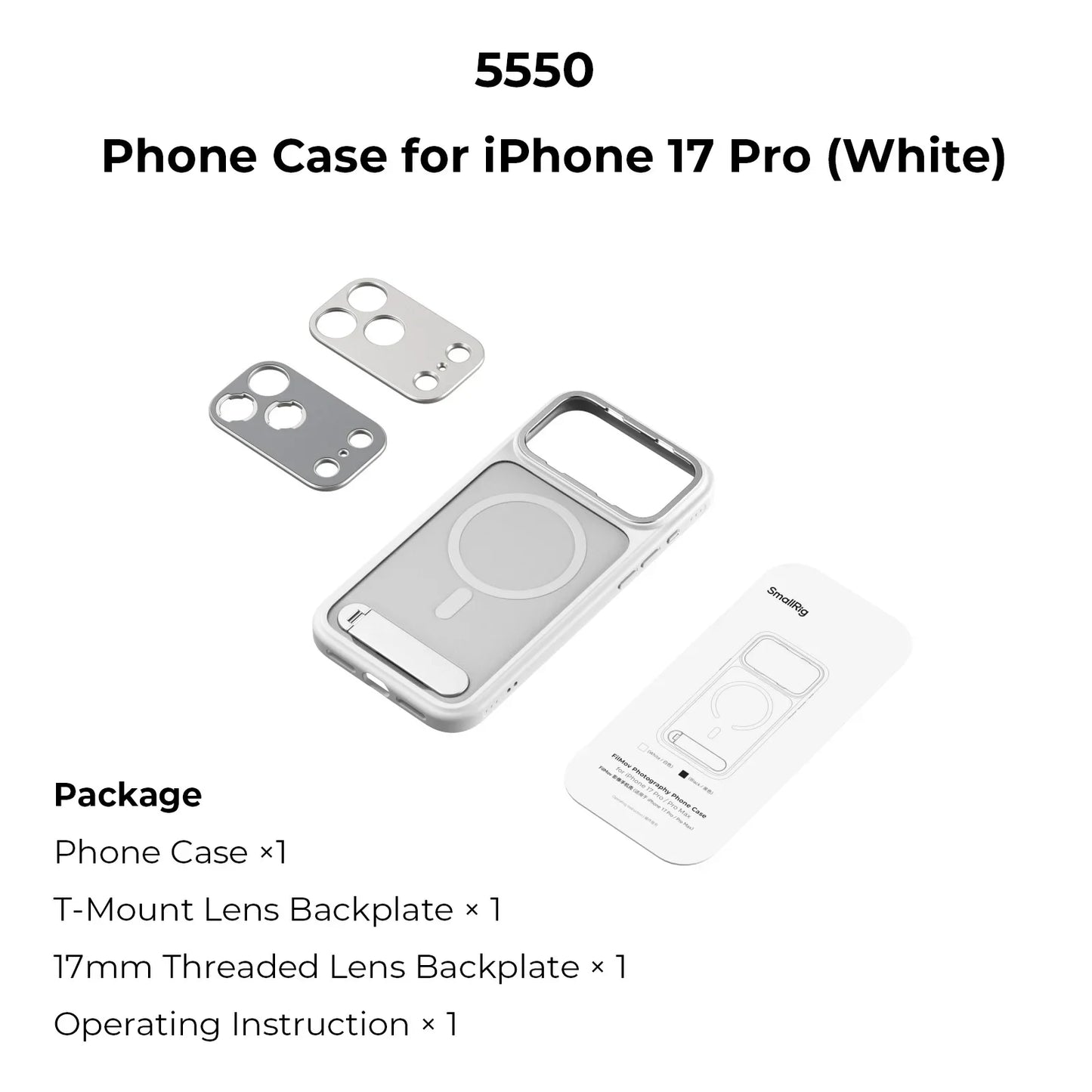 SmallRig FilMov Phone Case Lightweight Photography for iPhone 17 Pro/Pro Max with MagSafe Suit 67mm Magnetic Filter Slot Gift
