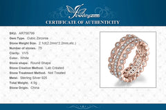 JewelryPalace 3 Pcs 925 Sterling Silver Yellow Rose Gold Band Ring Set Women