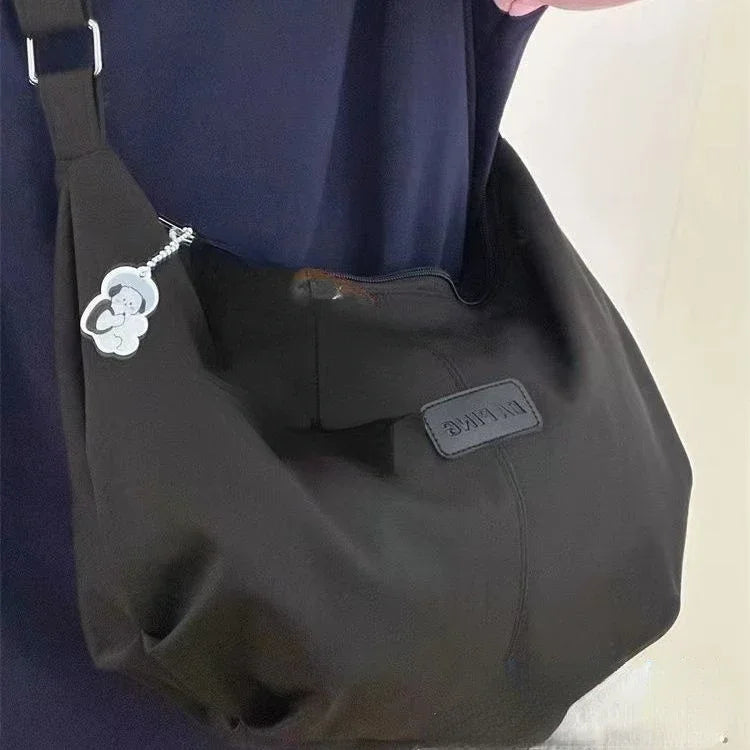 Casual Nylon Womens Shoulder Bag Korean Fashion Simple College Style Crossbody Bag