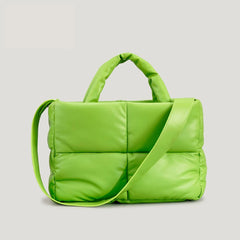Fashion Leather Padded Tote Bag for Women Designer Quilted Handbags