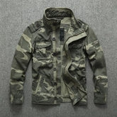 Casual Wear Mens Oversized Camo Jacket Sportswear Thick Denim Jacket